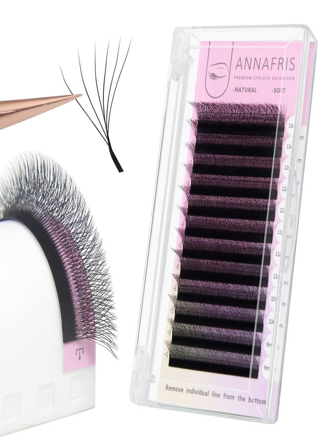 ANNAFRIS 6D Premade Fan W Shape Eyelash Extensions 0.07 D Curl 11mm Volume Self Fanning False Lashes Makeup Supplies Professional Use Lash Extension(0.07 D, 11mm) - Image 1
